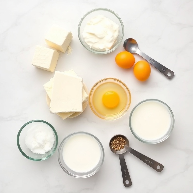 Ingredients for Easy Baked Cottage Cheese Eggs