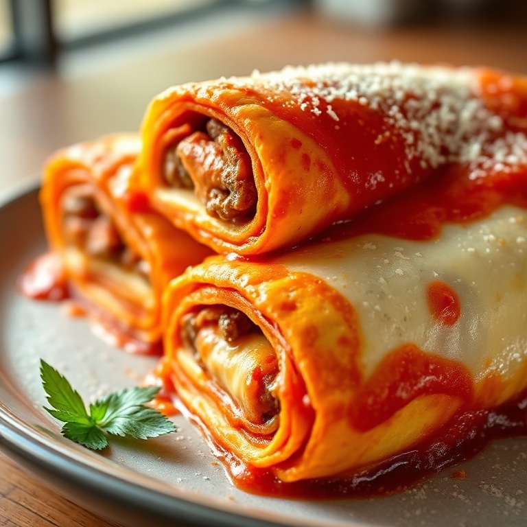 Easy Beef Pepperoni Lasagna Roll-Ups