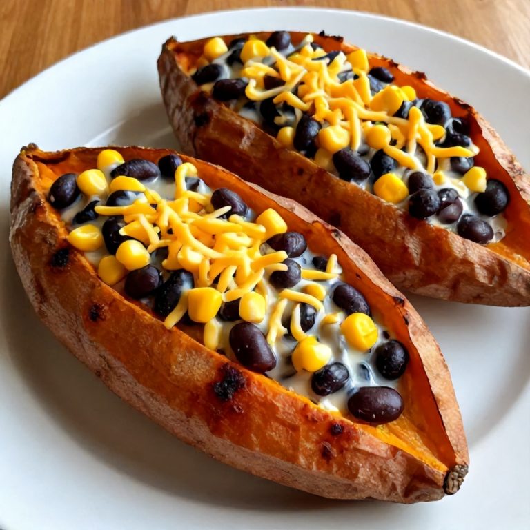 Easy Black Bean Stuffed Sweet Potatoes