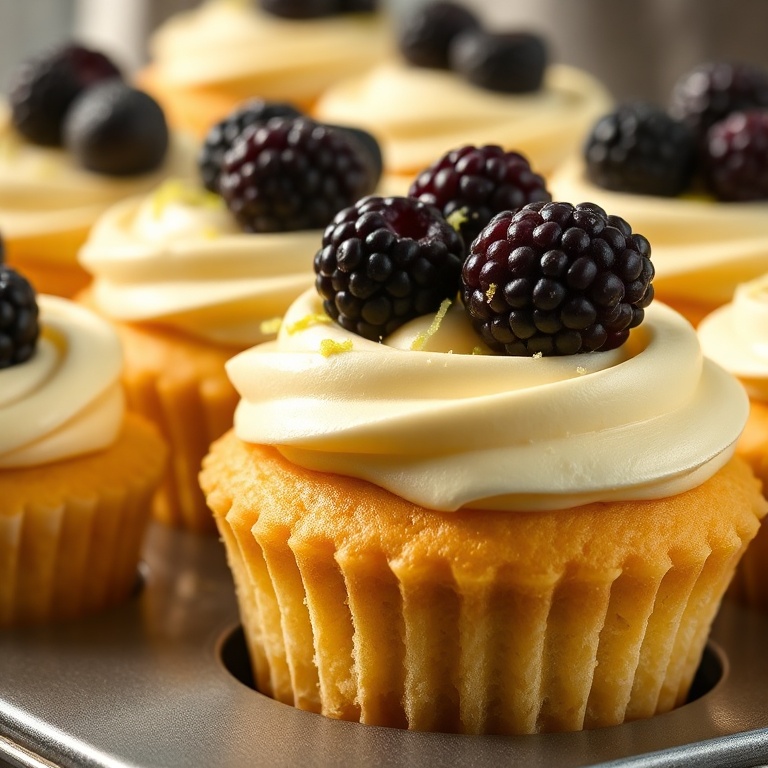 Easy Blackberry Lime Cheesecake Cupcakes