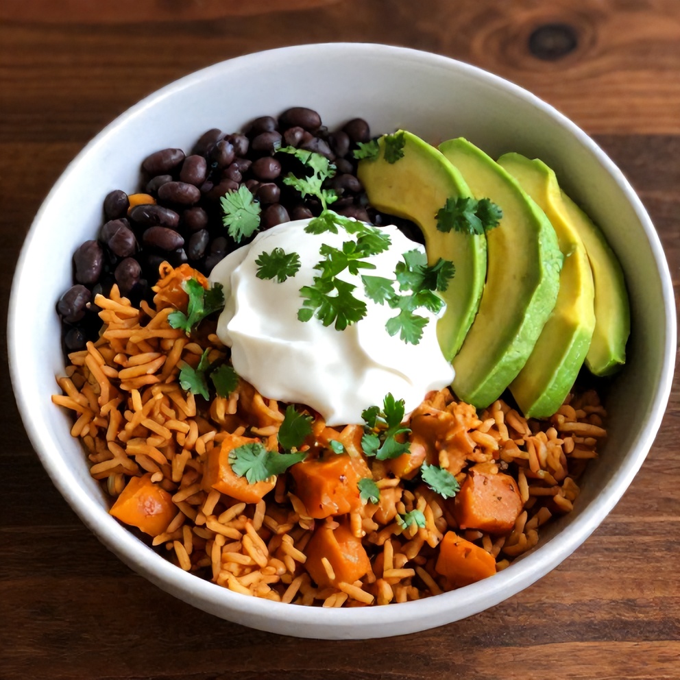 Cajun Sweet Potato Rice Bowl with Black Beans