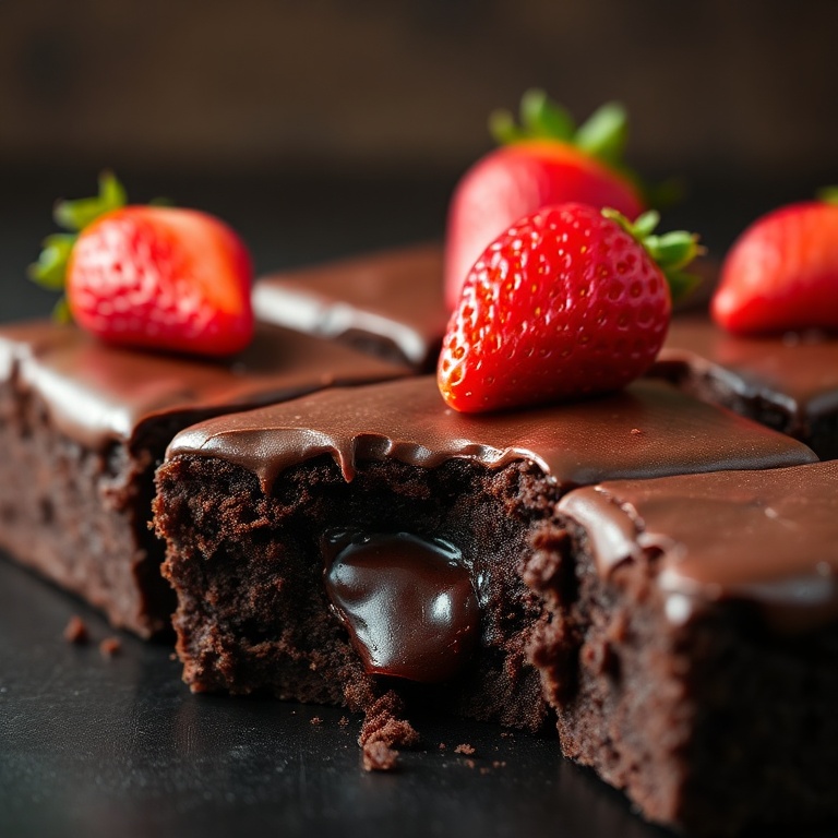 easy chocolate covered strawberry brownies