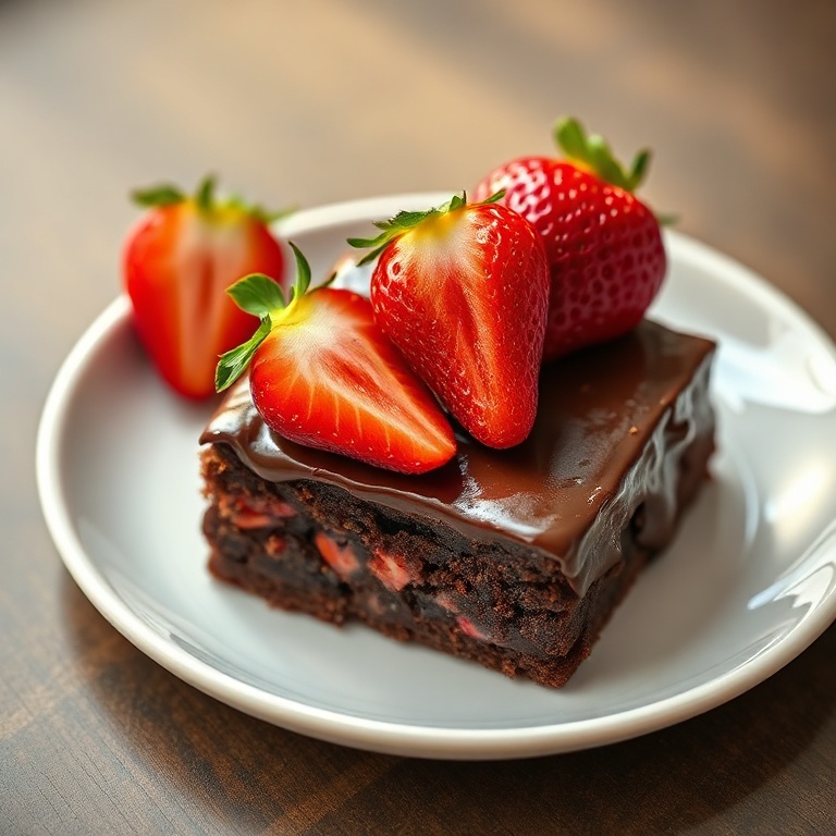 Easy Chocolate Covered Strawberry Brownies