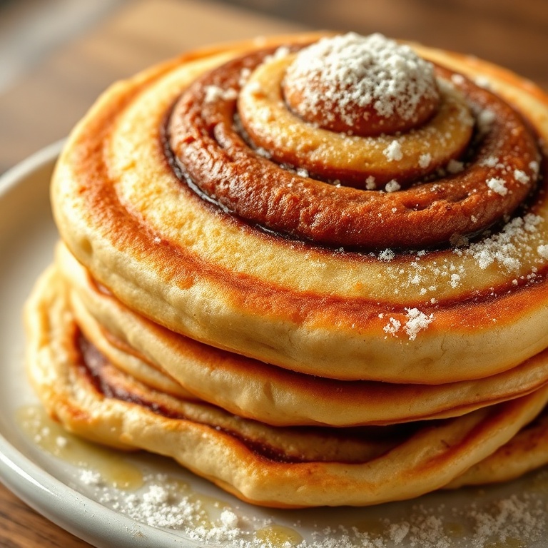 Easy Cinnamon Roll Pancakes