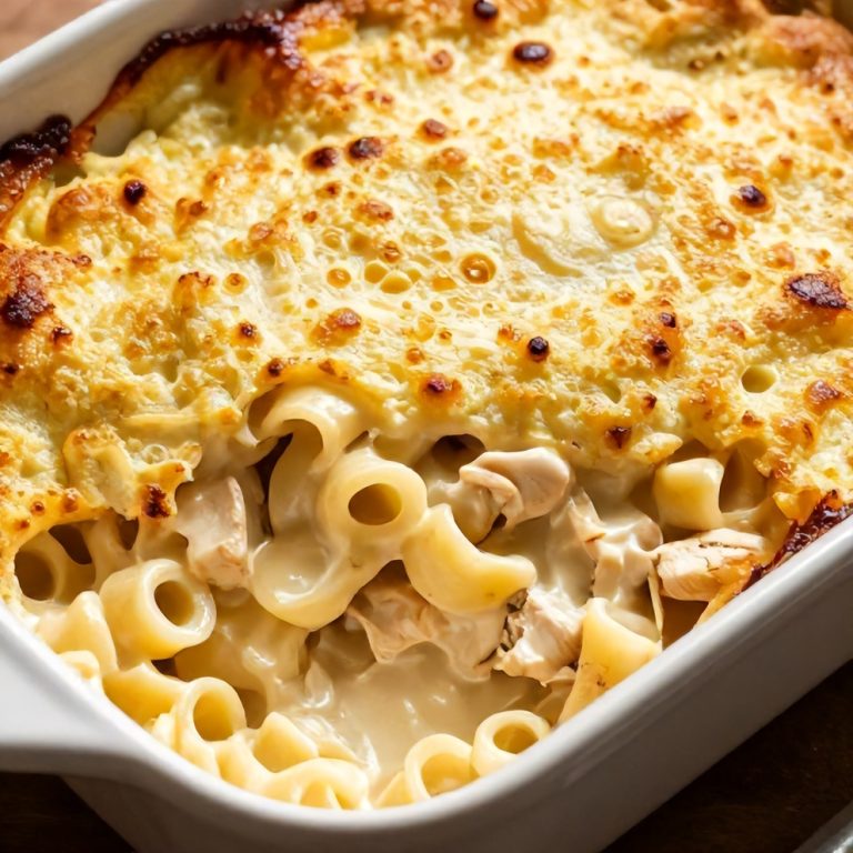 Easy Creamy Lemon Chicken Pasta Bake