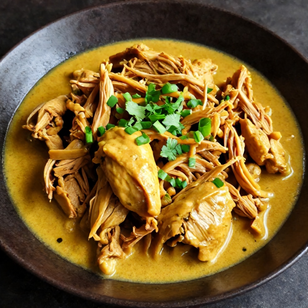 Plated Slow Cooker Chicken Curry
