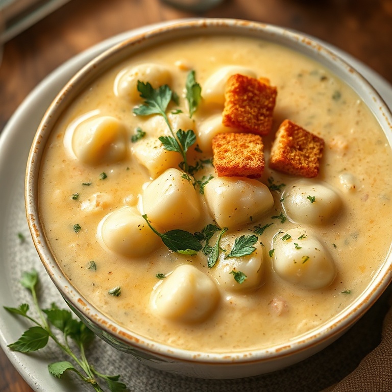Easy Creamy Vegetarian Gnocchi Soup