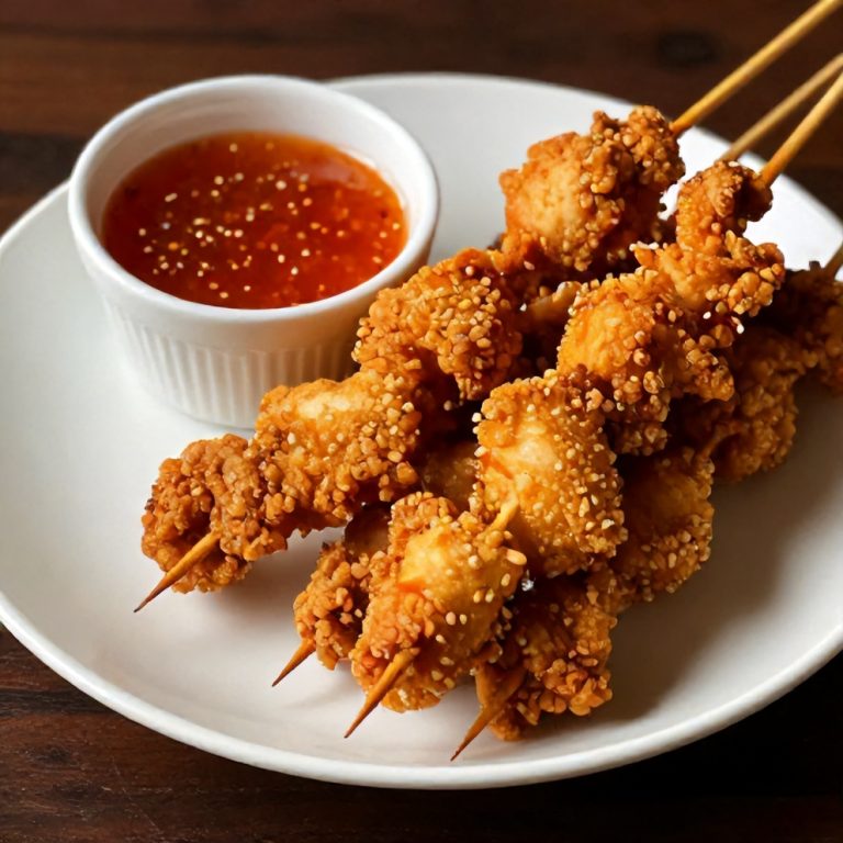 easy bang bang chicken skewers