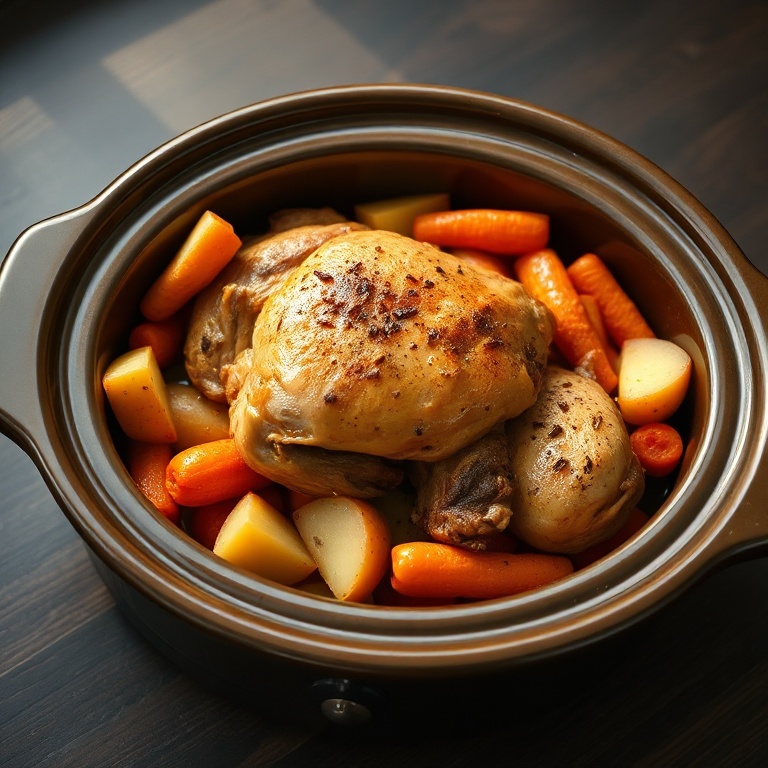 easy crockpot chicken pot roast