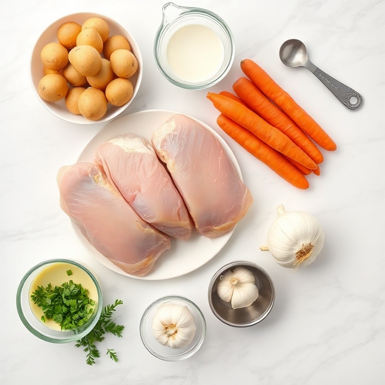 Ingredients for Easy Crockpot Chicken Pot Roast