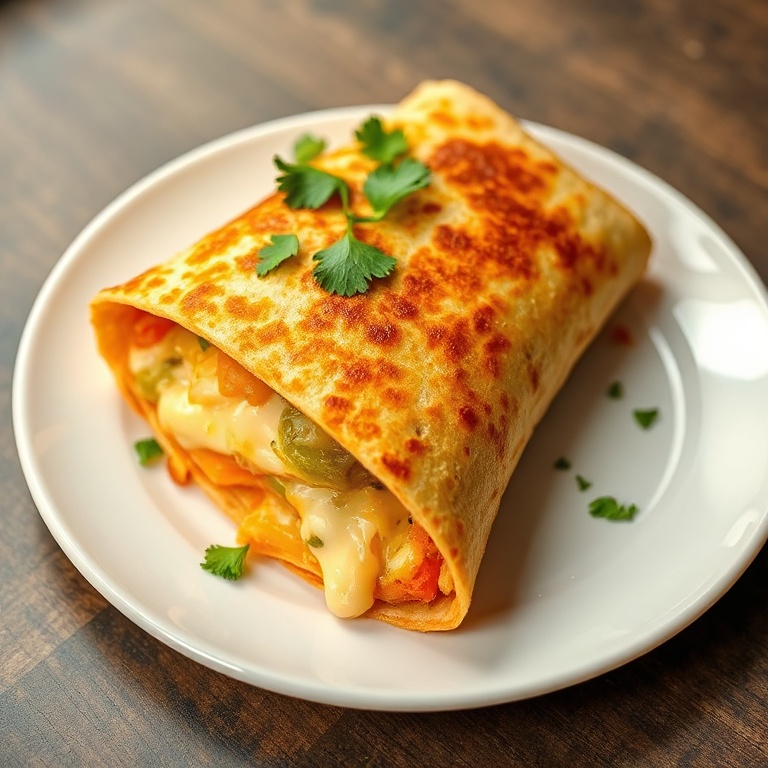 Finished crunchy bake of crunchwrap supreme