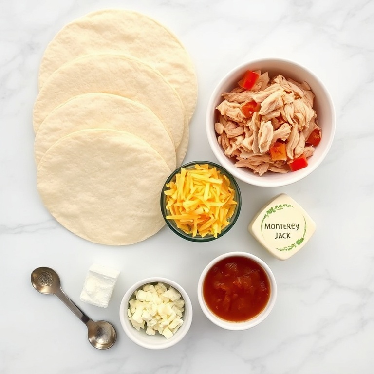 Raw ingredients for oven baked crunchwrap supreme