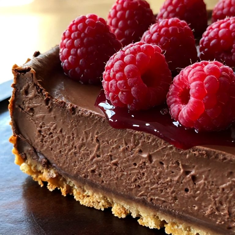 Easy Dark Chocolate Raspberry Cheesecake