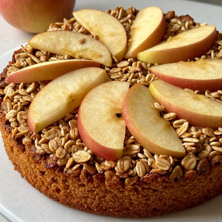 easy flourless apple oatmeal cake