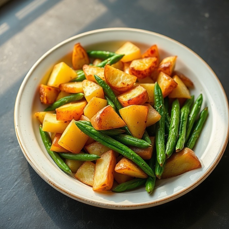 easy french potato and green bean salad