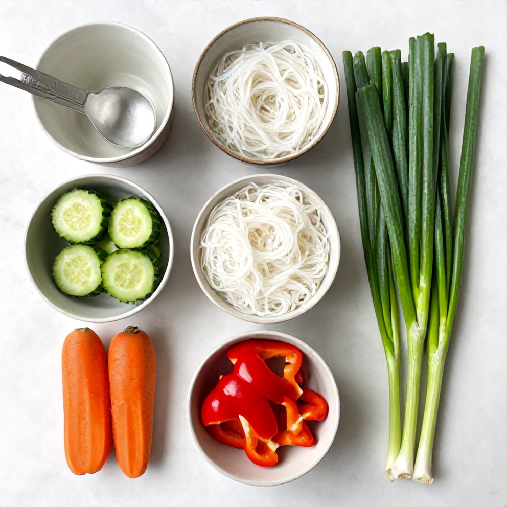 Fresh Spring Roll Bowl Ingredients
