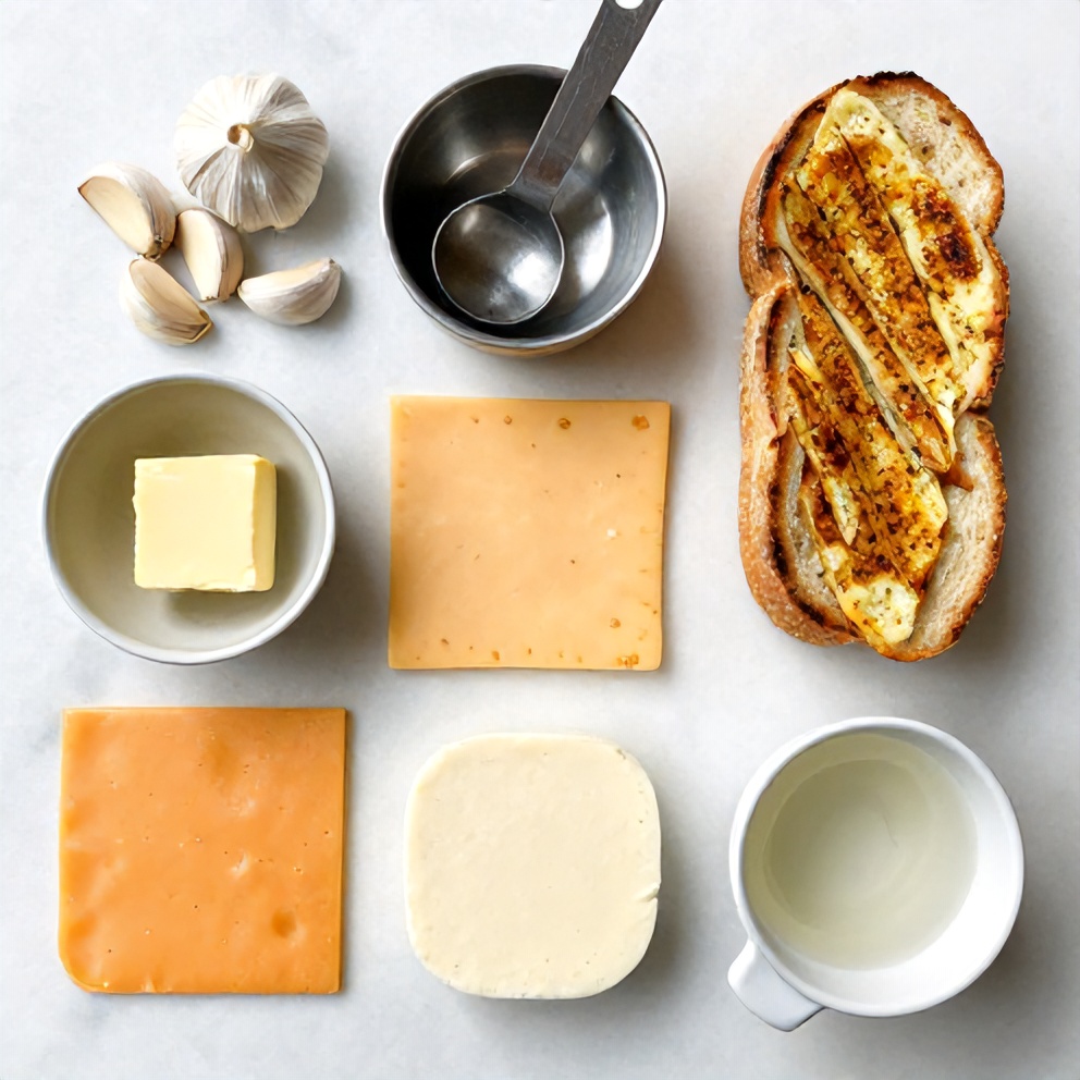 Garlic Bread Grilled Cheese Ingredients
