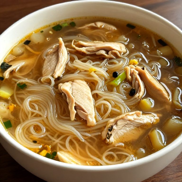 Easy Ginger Scallion Chicken Noodle Soup