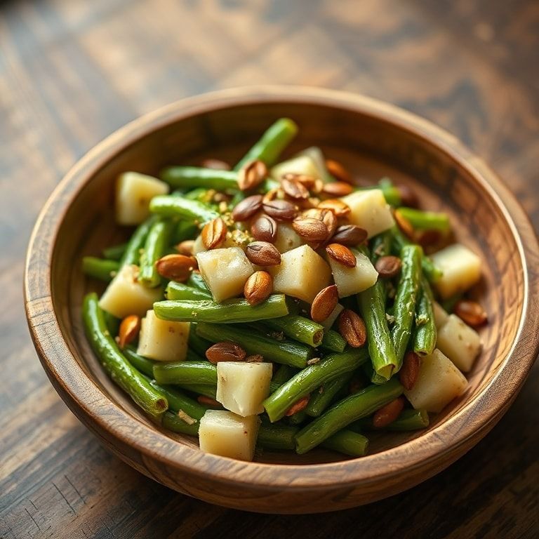 Finished green bean potato salad