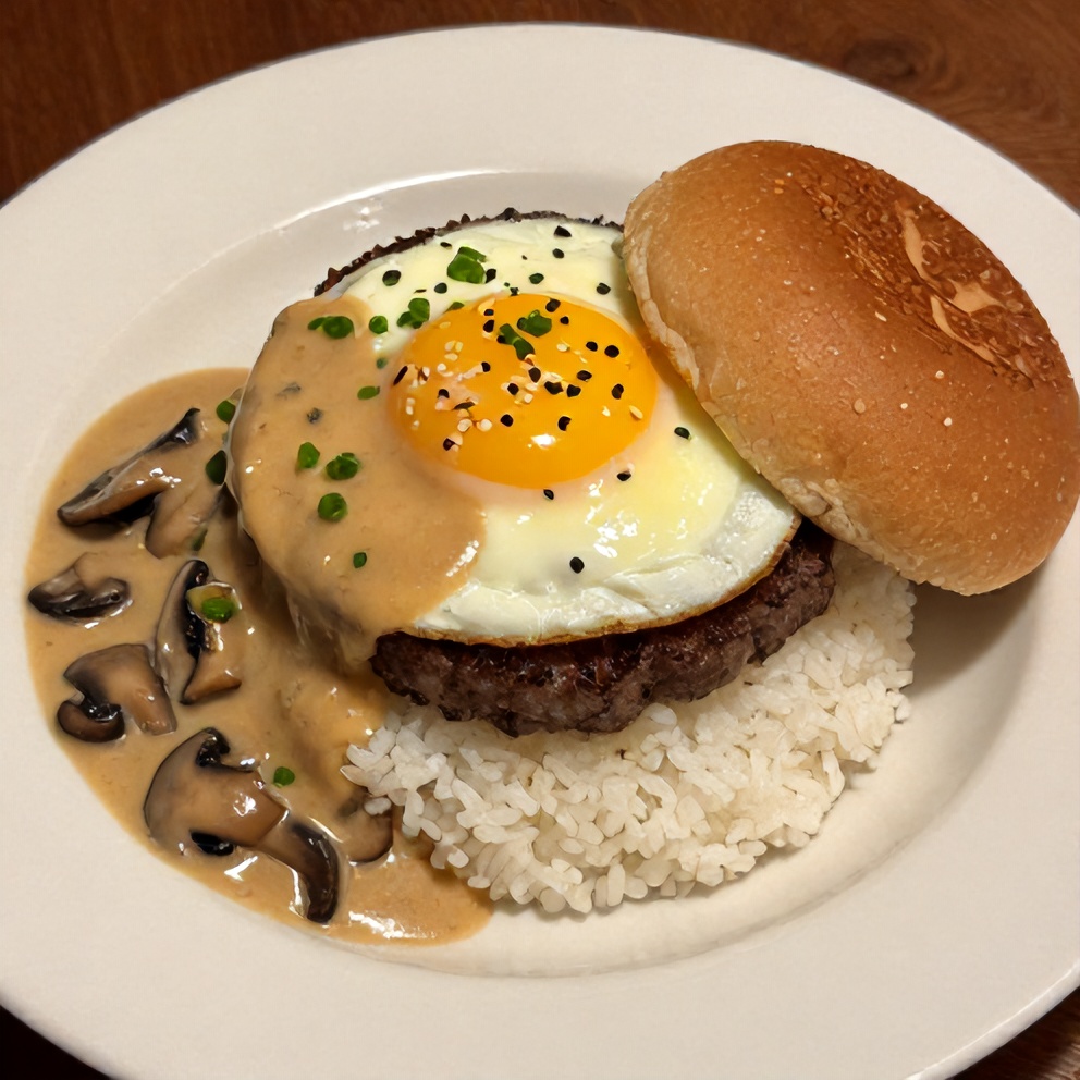 Plated Hawaiian Loco Moco