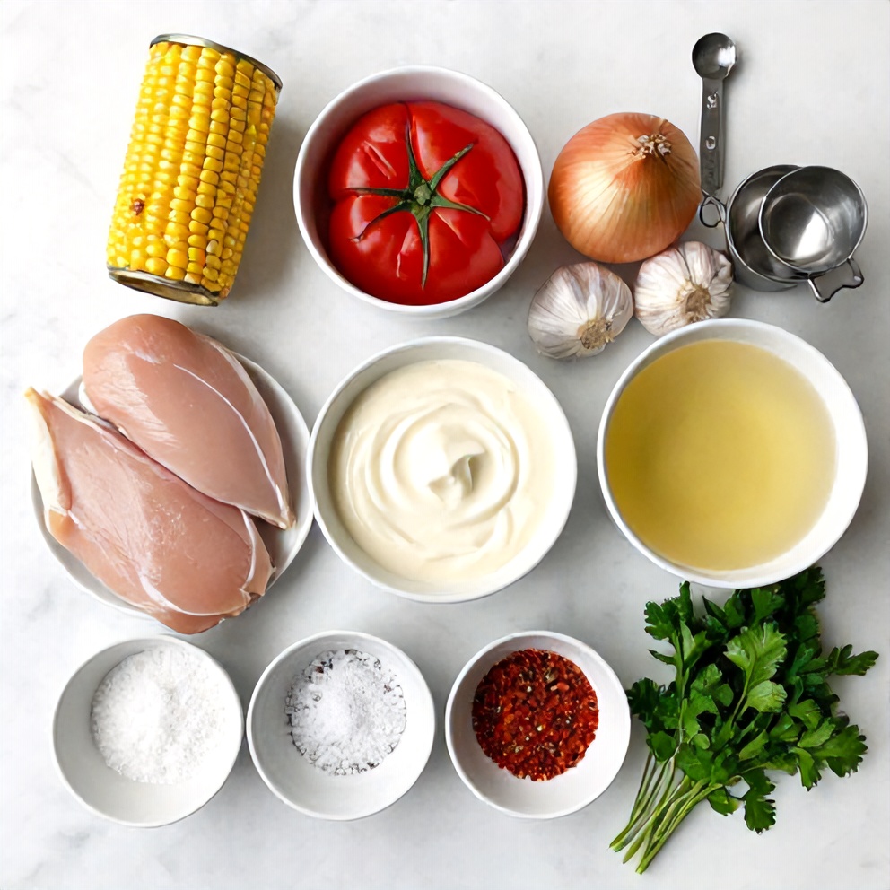 Chicken and Corn Chowder Ingredients