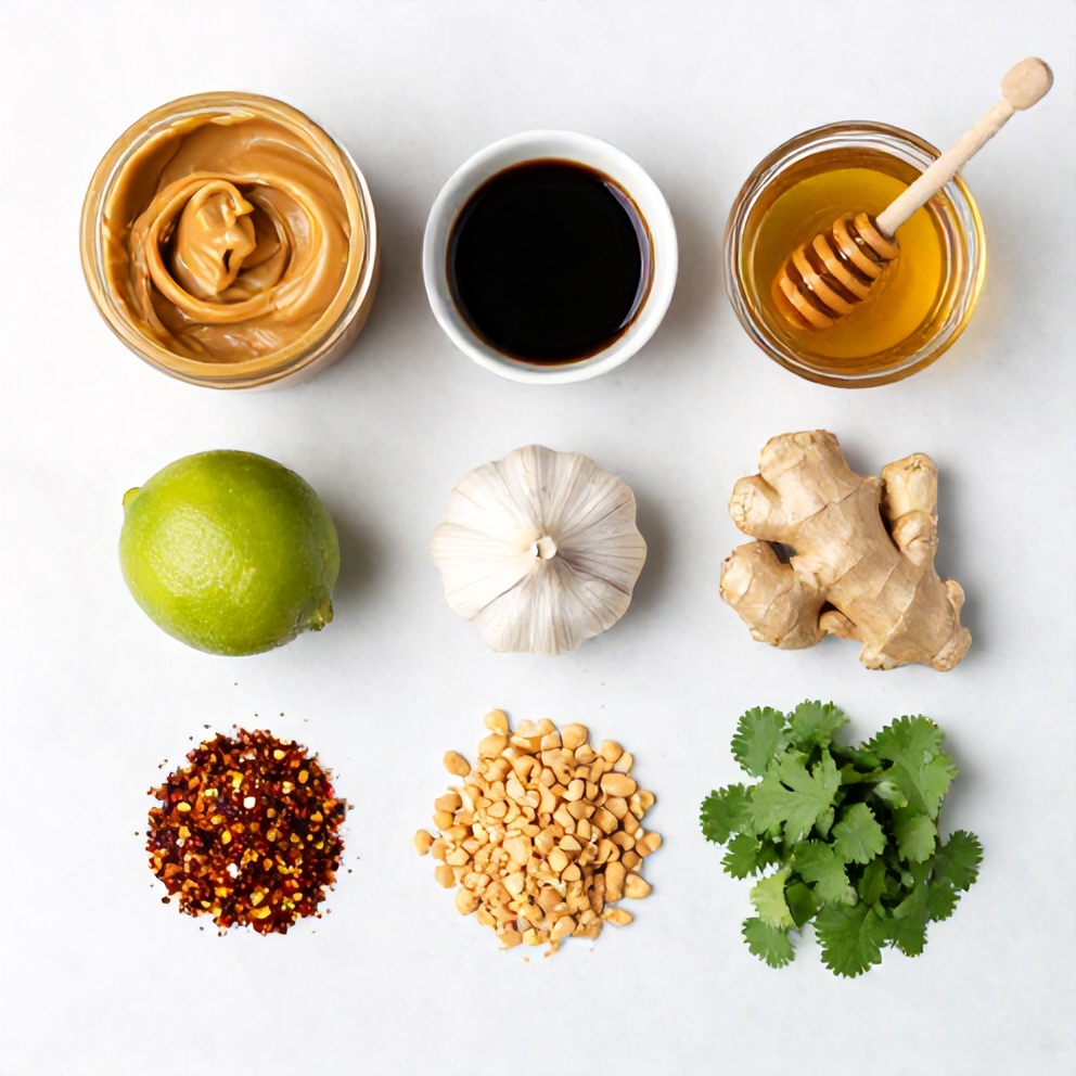 Ingredients for Easy Homemade Peanut Sauce