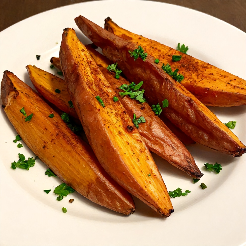 Plated Honey Roasted Sweet Potatoes