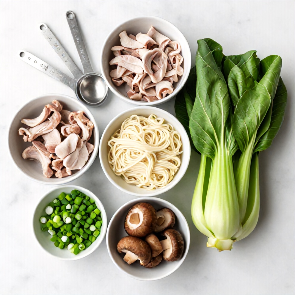 Ingredients for Easy Hot and Sour Noodle Soup