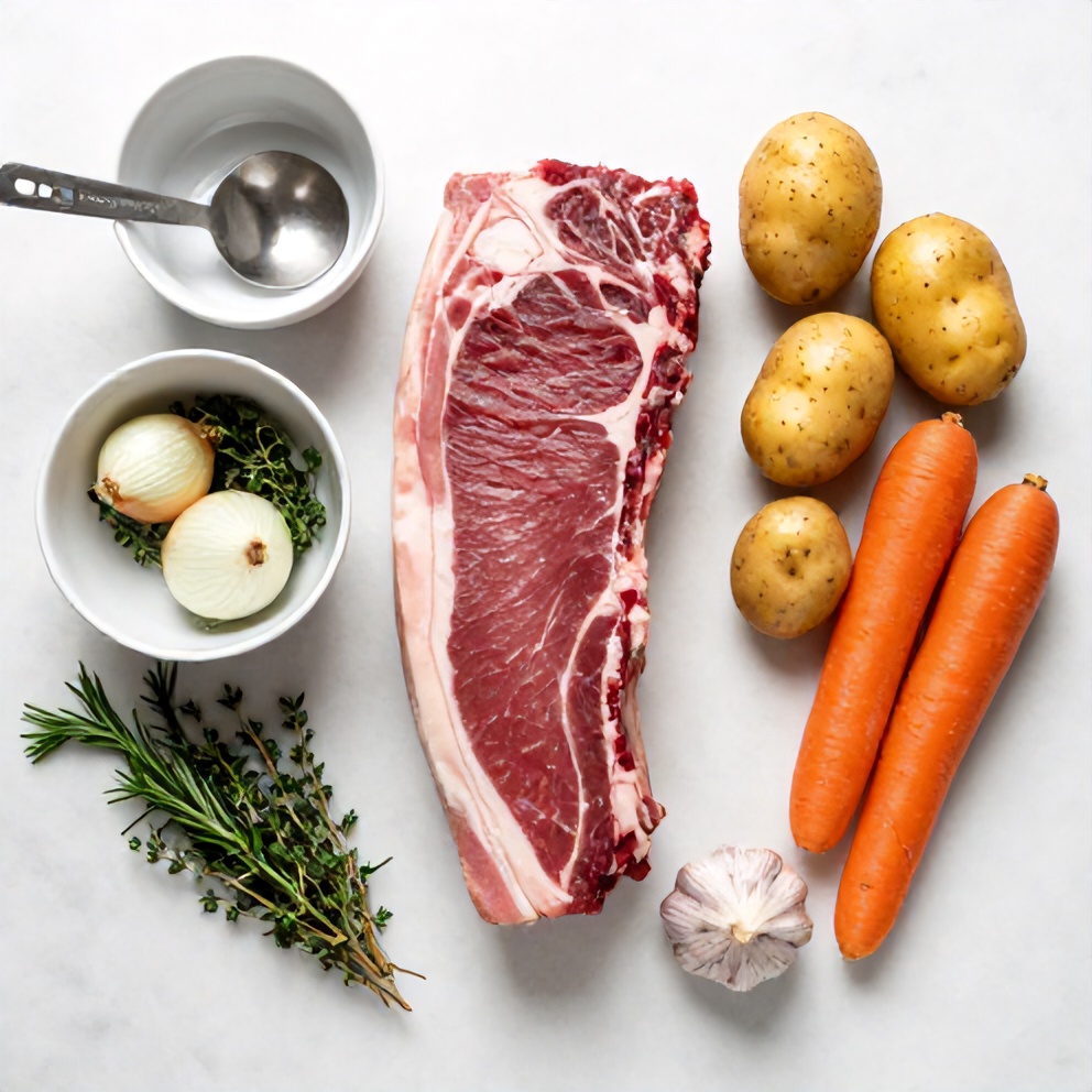 Raw ingredients for Italian Pot Roast
