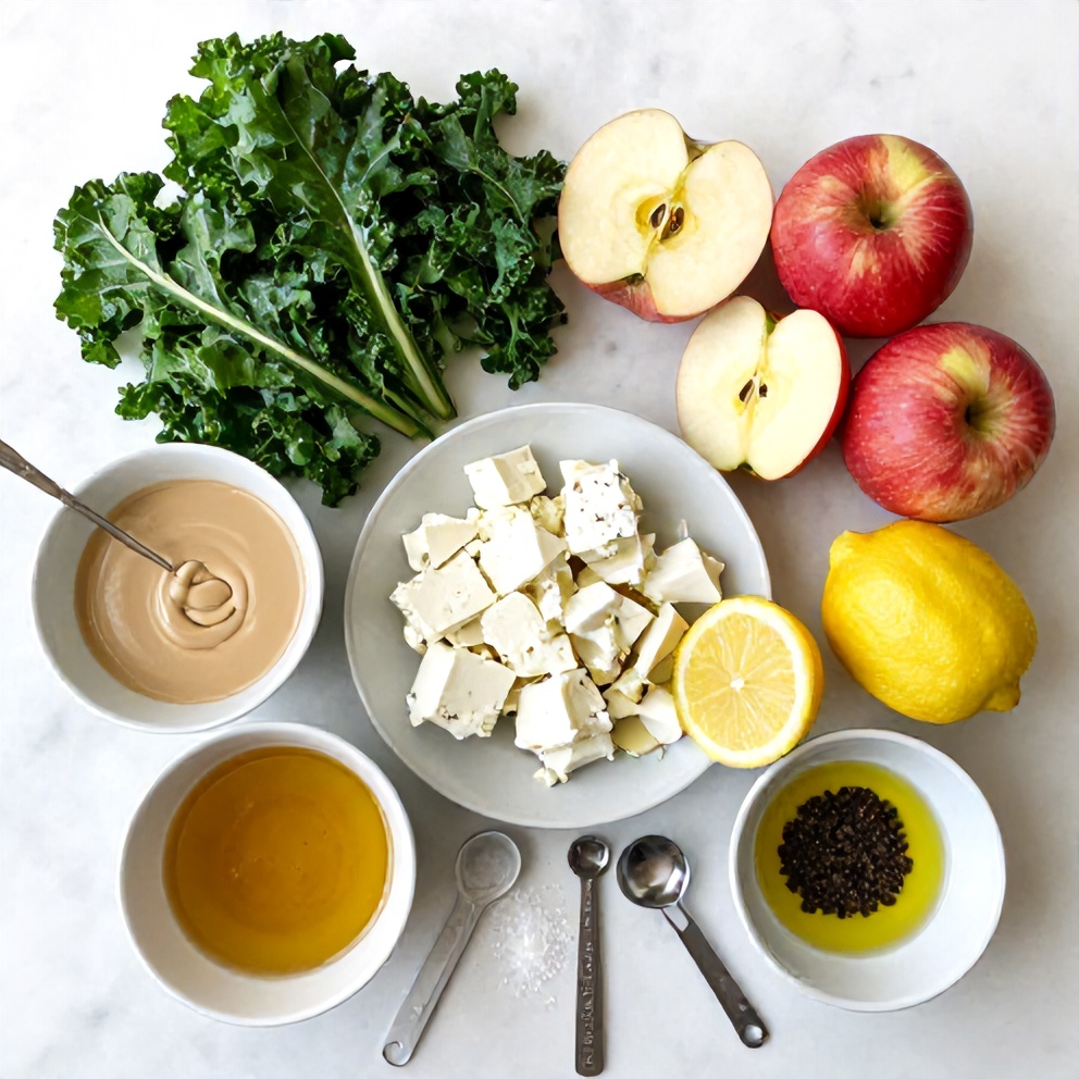 Kale Apple Salad Ingredients
