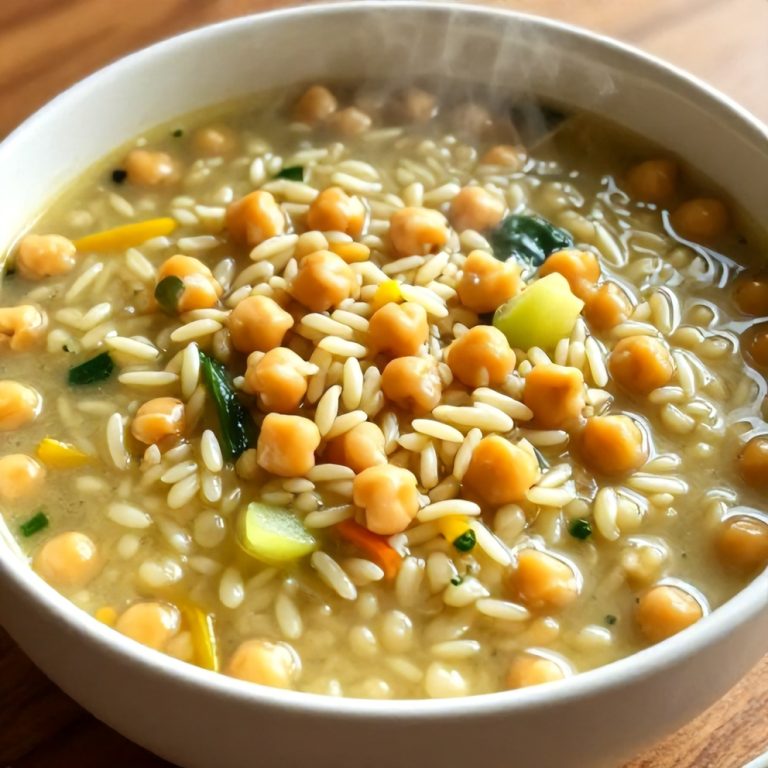 Easy Lemon Chickpea Orzo Soup