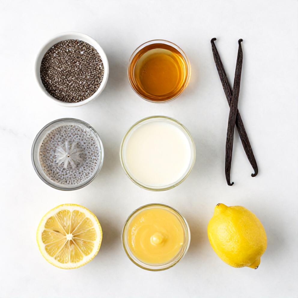 Ingredients for Lemon Curd Chia Pudding