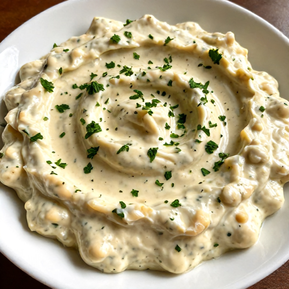 Lemon Herb White Bean Dip with Pita Chips
