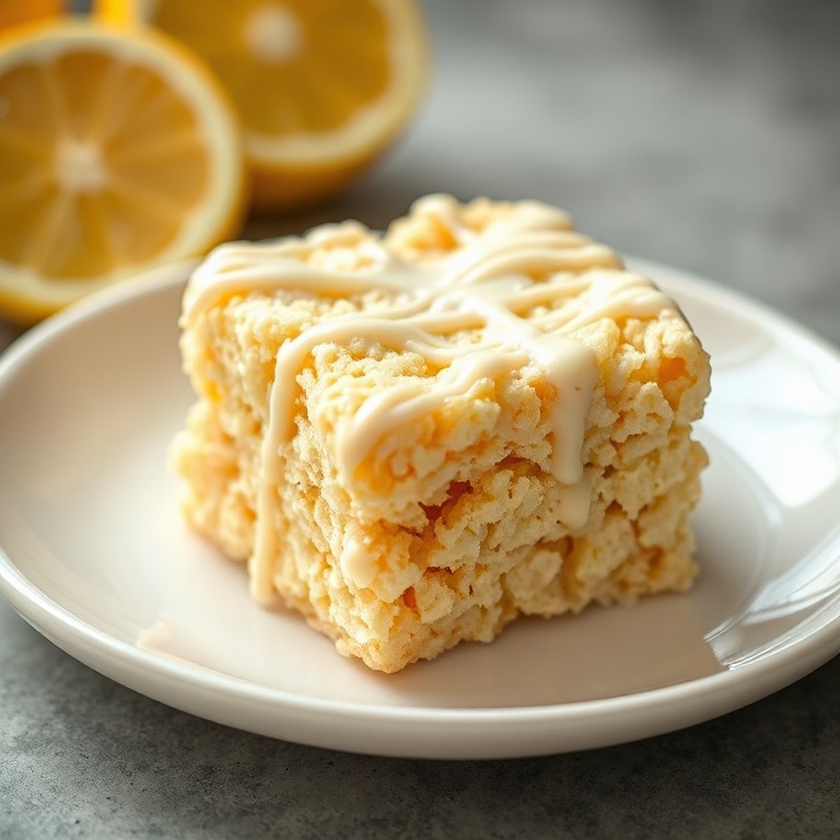 Easy Lemon Rice Krispy Treats