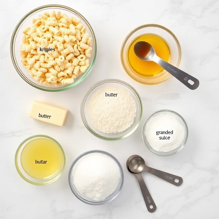 Ingredients for Easy Lemon Rice Krispy Treats