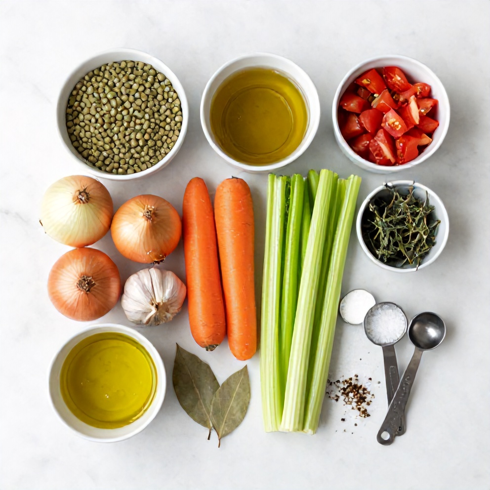 Lentil and Vegetable Soup Ingredients