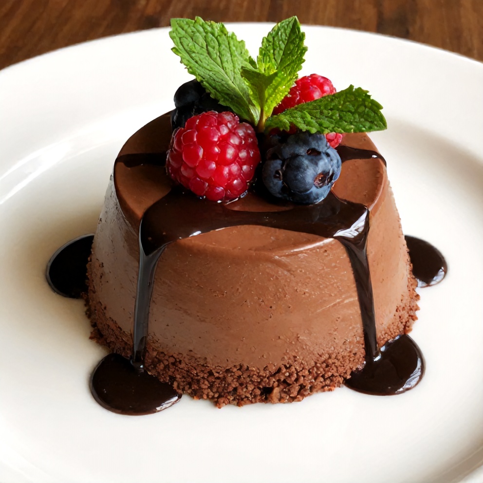 Plated No-Bake Chocolate Mousse Dessert