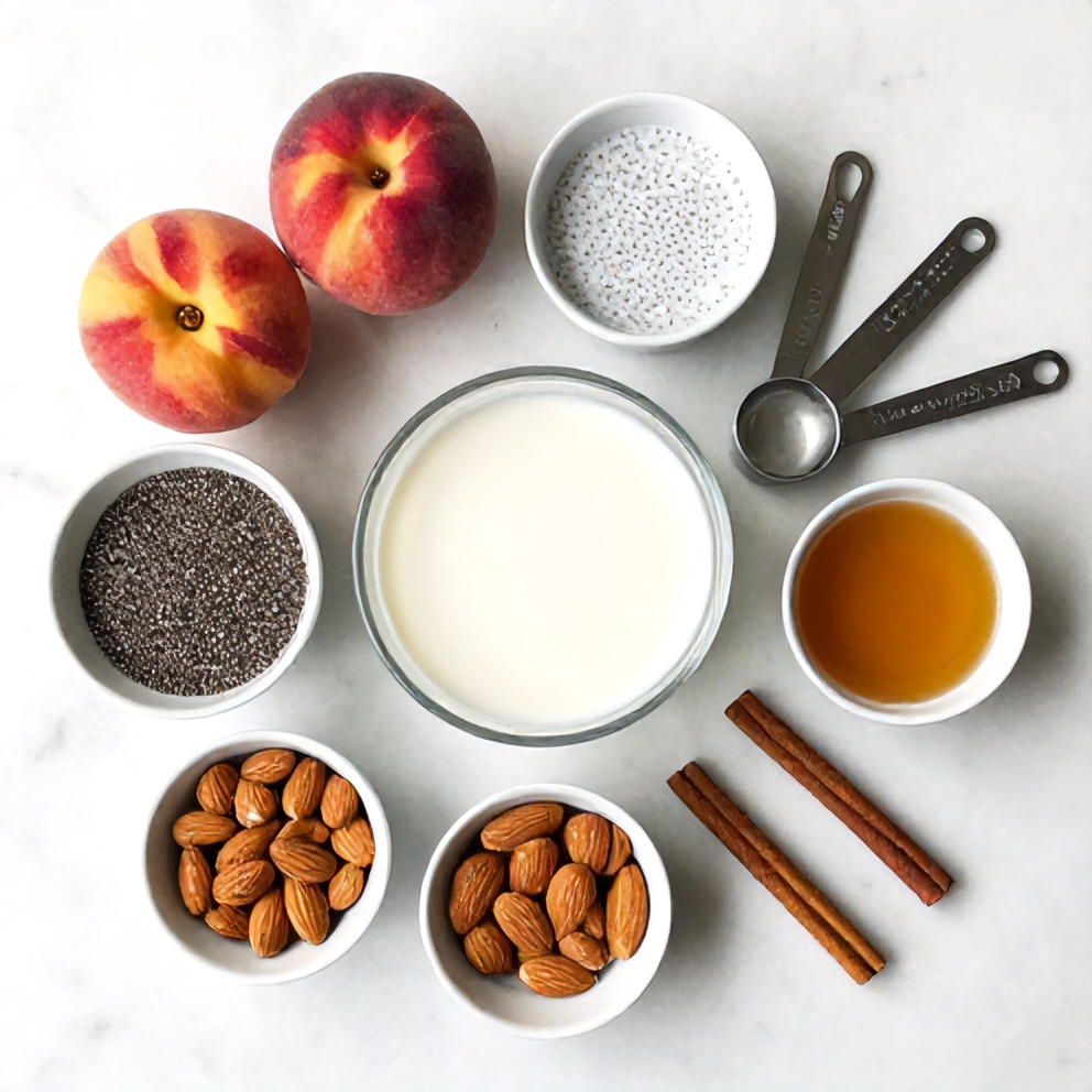 Peach Chia Pudding Ingredients