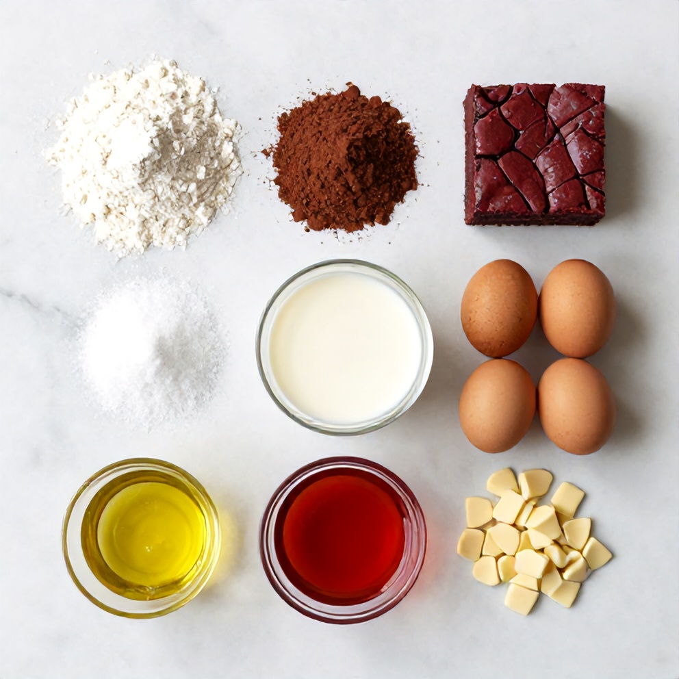 Red Velvet Brownie Ingredients