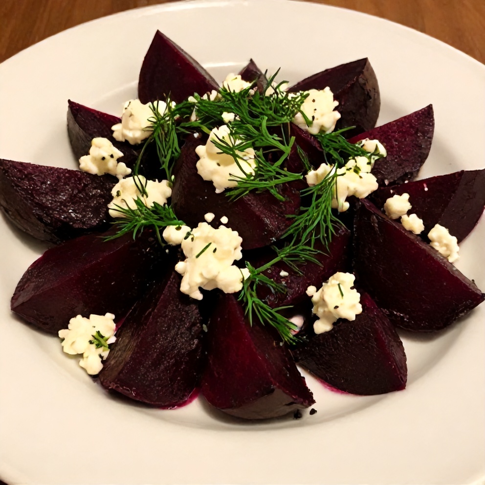 Plated Easy Roasted Beet Salad