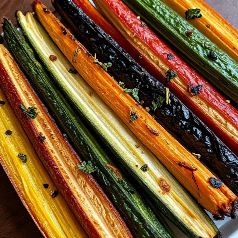 easy roasted rainbow vegetables