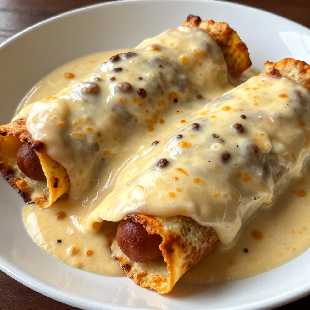 Easy Sausage Gravy Enchiladas