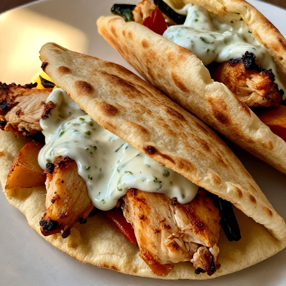 Easy Sheet Pan Chicken Pitas