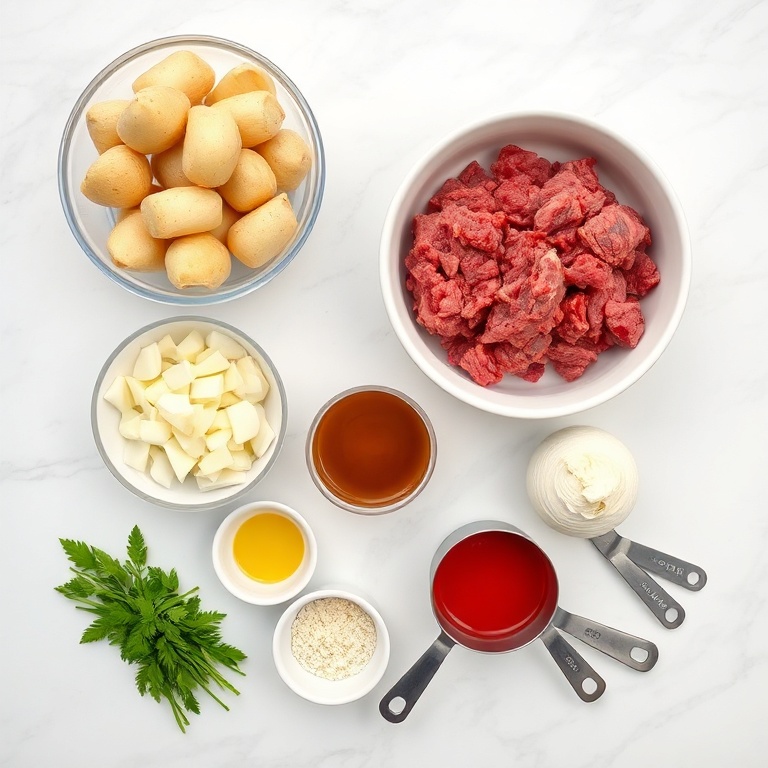 Ingredients for Easy Slow Cooker Cowboy Casserole