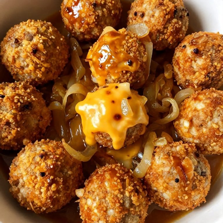 easy slow cooker french onion meatballs