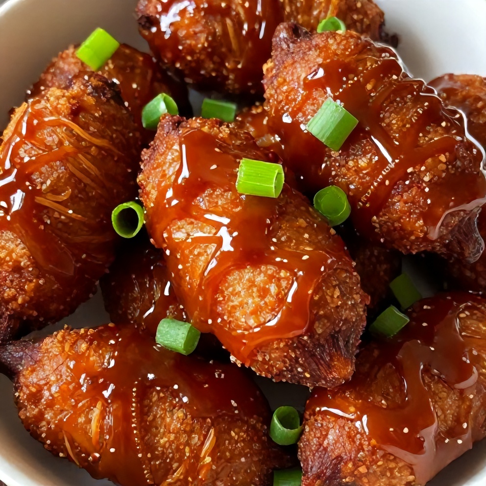 Plated Little Smokies in BBQ Sauce