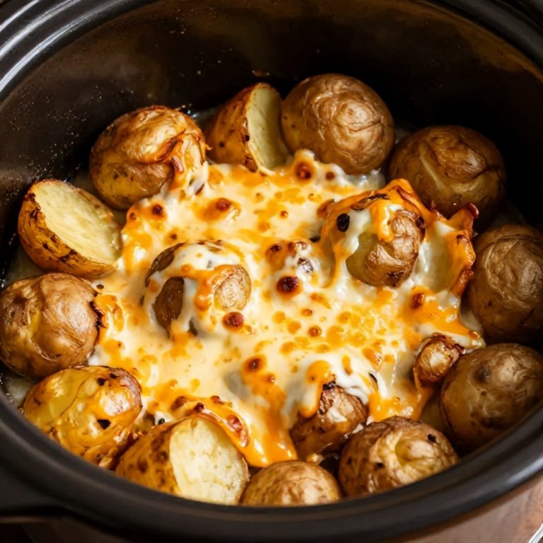 Easy Slow Cooker Loaded Baked Potatoes
