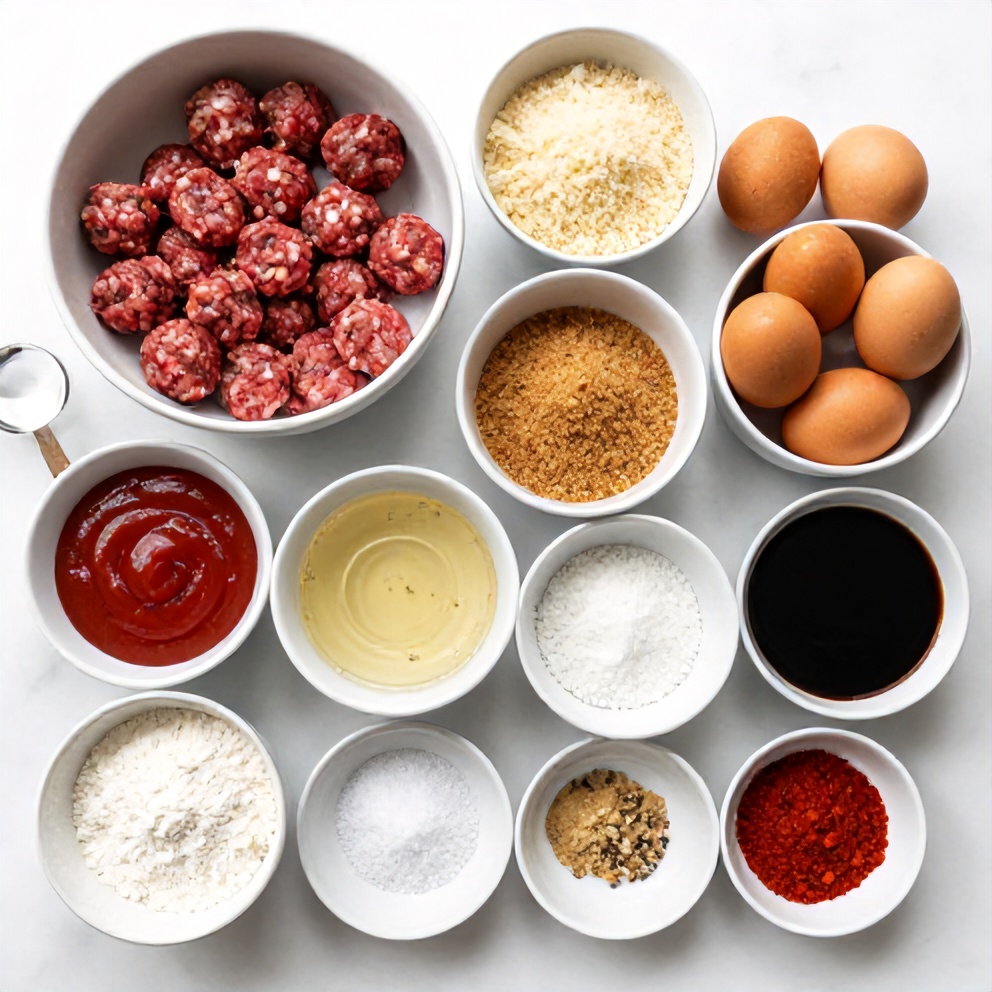 Ingredients for Slow Cooker Sweet and Sour Meatballs