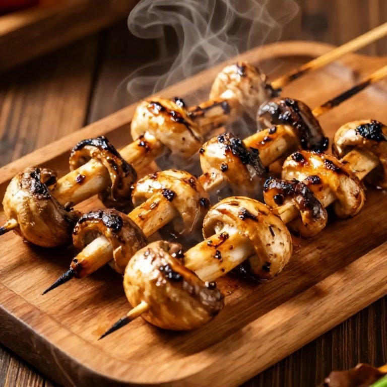 grilled mushroom skewers