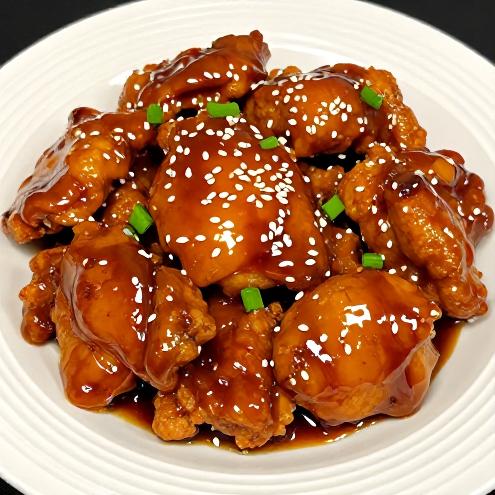 Chicken glazed with Spicy Honey Soy Sauce
